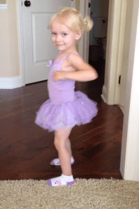 Bella modeling her new ballet leotard- this was actually a video but it wouldn't let me upload it :(